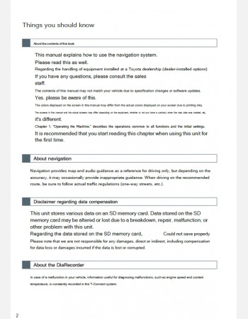 toyota land cruiser 200 series 2018-2019 navigation & multimedia system manual